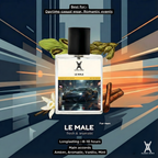 Le Male Eau de Parfum – Unisex Cardamom Lavender Vanilla Amber Fragrance