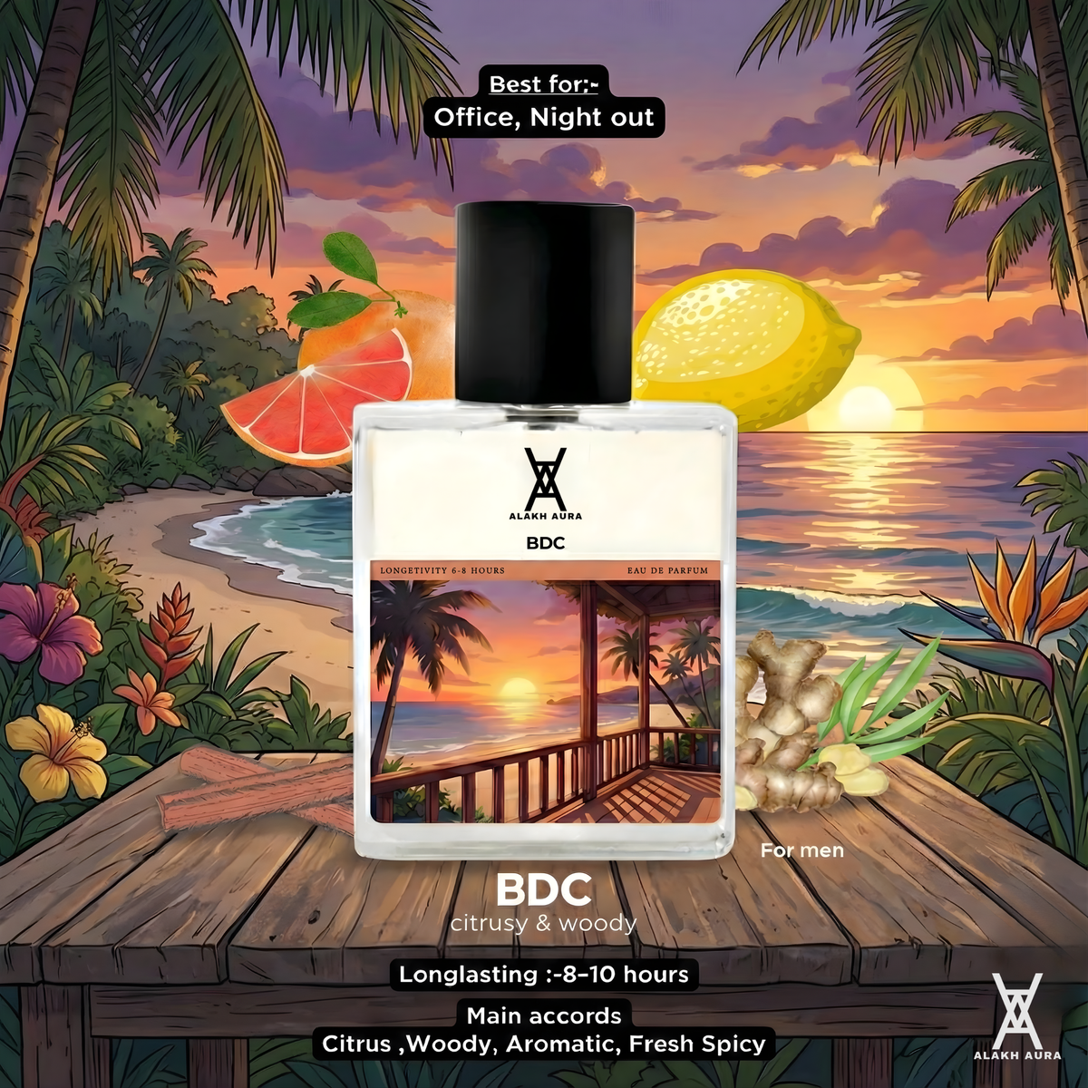 BDC Eau de Parfum – Unisex Citrus Woody Fragrance