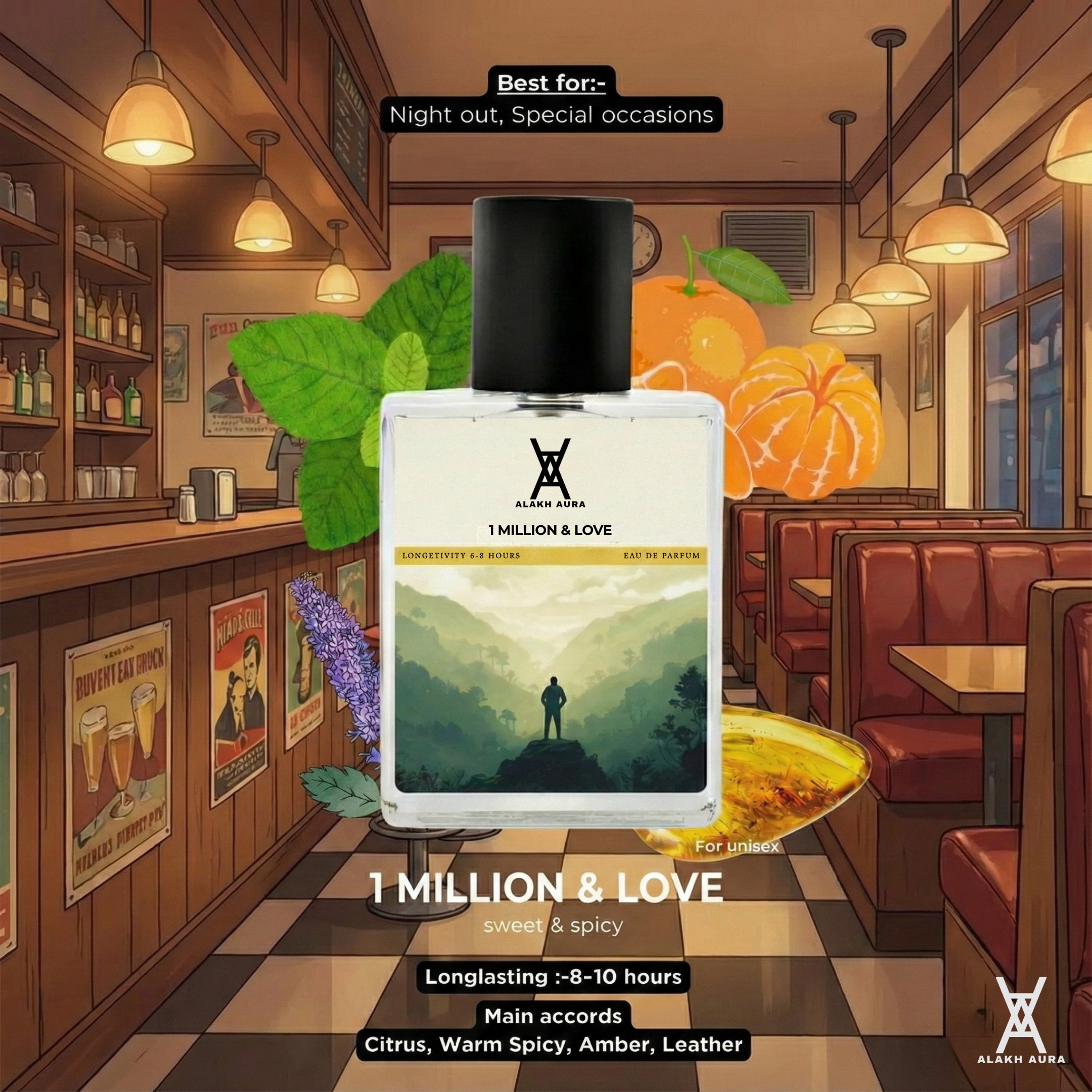 Alakh Aura Present 1 Million & Love Perfume for Men