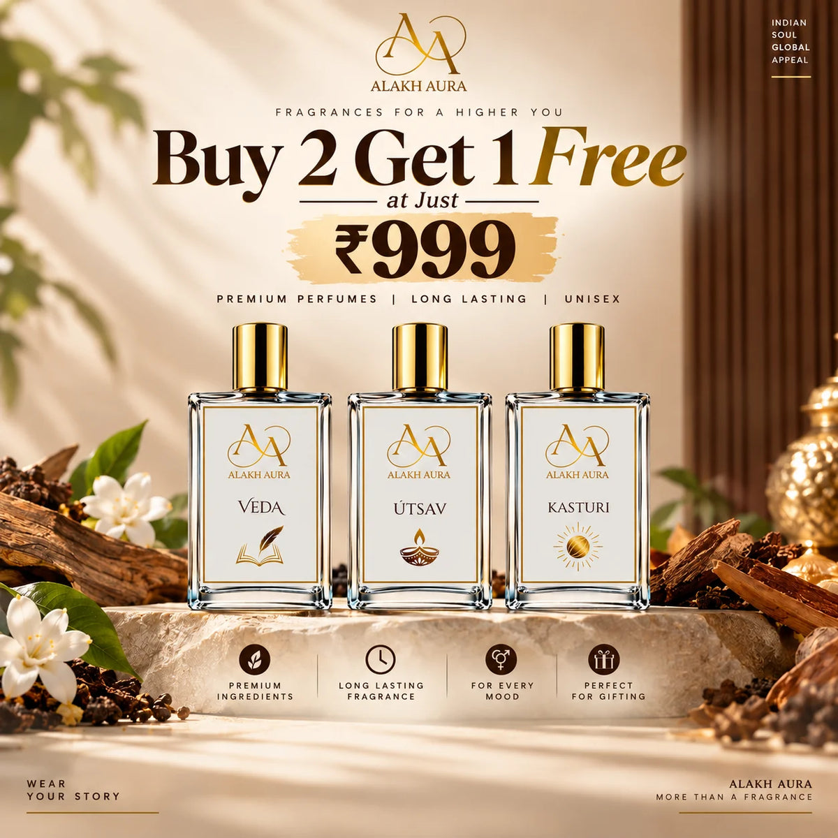 Best Seller Perfumes Combo (50ml x 3)